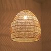 Suspension Cloche Ajourée en Rotin