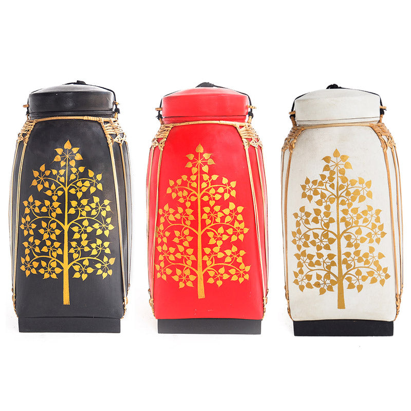 Thai Bodhi Tree Rice Box - 4 Sizes, 3 Colors