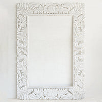White Serenity Mirror Frame - 180 cm