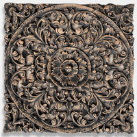 Panneau Mural Lotus Boisé - 60 cm