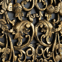 Panneau Mural Rectangle Lotus d'Or Précieux - 120 cm