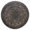 Brown-Lotus-Flower-Round-Wall-Panel-Front