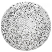 White-Lotus-Flower-Round-Wall-Panel-Front