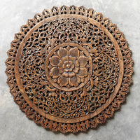 Round-Single-Bed-Panel-Lotus-Flower-Front