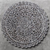 vintage-gray-floral-single-bed-round-wall-panel-front