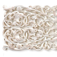 Panneau Mural Thai Jungle Vintage Blanc - 90 cm