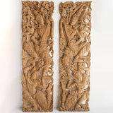 Set 2 Panneaux Muraux Anges Gardiens Bouddhistes - 120 cm