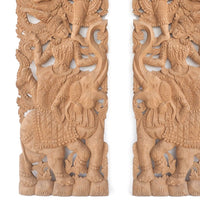 Set 2 Panneaux Muraux Anges Gardiens Thailandais Nature - 120 cm