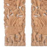 Set 2 Panneaux Muraux Anges Gardiens Thailandais Nature - 120 cm