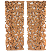 Set 2 Panneaux Muraux Rectangles Elégance Végétale Nature - 90 cm