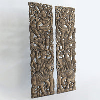 Set 2 Panneaux Muraux Anges Gardiens Thailandais - 120 cm