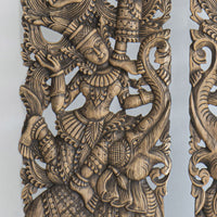 Set 2 Panneaux Muraux Anges Gardiens Thailandais - 120 cm