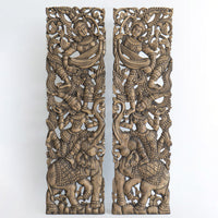Set 2 Panneaux Muraux Anges Gardiens Thailandais - 120 cm