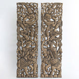 Set 2 Panneaux Muraux Anges Gardiens Thailandais - 120 cm