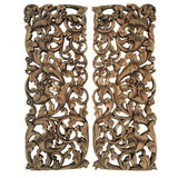 Set 2 Panneaux Muraux Rectangles Elégance Végétale - 90 cm
