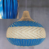 Colored Rattan Bulb Pendant Light