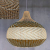 Colored Rattan Bulb Pendant Light