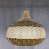 Colored Rattan Bulb Pendant Light