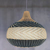 Colored Rattan Bulb Pendant Light
