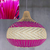 Colored Rattan Bulb Pendant Light