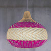 Colored Rattan Bulb Pendant Light