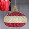 Colored Rattan Bulb Pendant Light