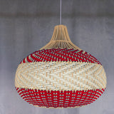 Colored Rattan Bulb Pendant Light