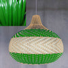 Colored Rattan Bulb Pendant Light