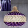 Colored Rattan Bulb Pendant Light