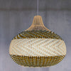 Colored Rattan Bulb Pendant Light