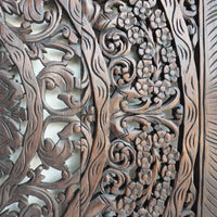 Acacia-Wood-Lotus-Flower-Standard-Bed-Flower