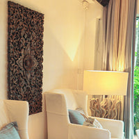 Teak-Wood-Headboard-Lotus-Panel-Side-View