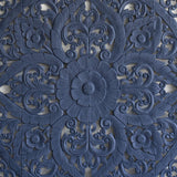 Teak-Wood-Recycled-Indigo-Floral-Headboard-Flower-detail