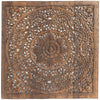  Teak-Wood-Headboard-Lotus-Flower-Nature-Standard-Size-Front