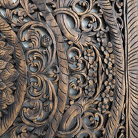 Teak-Wood-Rustic-Lotus-Flower-Standard-Face-Headboard-Zoom