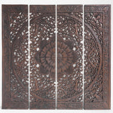  Teak-Wood-Headboard-Floral-Design-Standard-Bed-Split