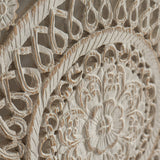 Teak-Wood-Headboard-Vintage-White-Oriental-Single-Bed-Flower