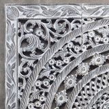Teak-Wood-Single-Bed-Oriental-Gray-Vintage-Corner-Headboard