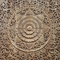 Teak-Wood-Antique-Lotus-Standard-Flower