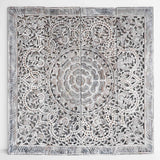Teak-Wood-Headboard-Vintage-Grey-Mandala-Standard-Bed-Front