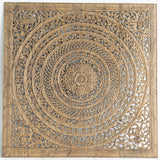 Teak-Wood-Oriental-Design-Headboard-Standard-Bed-Front-View