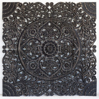 Recycled-Teak-Wood-Balinese-Vintage-Black-California-King-180-cm-Face-Headboard-Front