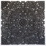 Recycled-Teak-Wood-Balinese-Vintage-Black-California-King-180-cm-Face-Headboard-Front