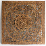 Teak-Wood-Recycled-Lotus-Flower-Headboard-Queen-Size-Front