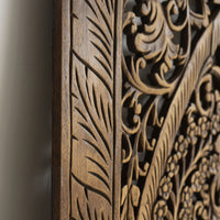 Teak-Wood-Recycled-Lotus-Flower-Headboard-Queen-Size-Zoom