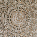 Recycled-Teak-Wood-Vintage-Beige-Lotus-Flower-Headboard-California-King-180-cm-Flower