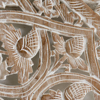 Recycled-Teak-Wood-Vintage-Beige-Lotus-Flower-Headboard-California-King-180-cm-Front-Zoom