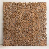 Teak-Wood-Recycled-Medallion-Nature-Queen-Size-Front