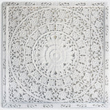 Recycled-Teak-Wood-Thousand-Of-Flowers-White-California-King-180-cm-Front-View