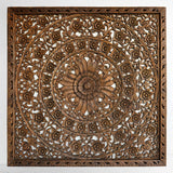 Recycled-Teak-Wood-Thousand-Of-Flowers-Headboard-California-King-180-cm-Front-View
